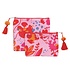 Overbeck and Friends Canvas Täschchen Viola red Set of 2