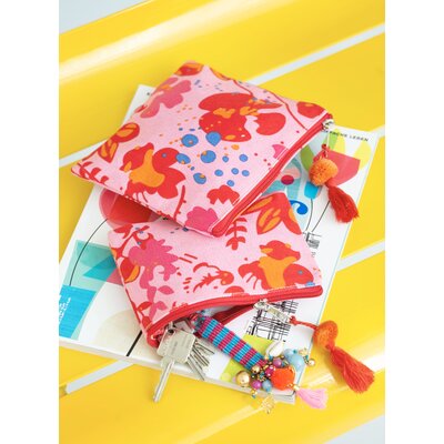 Overbeck and Friends Canvas Pouches Viola red Set of 2