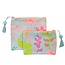 Canvas Pouches Viola green Set of 2