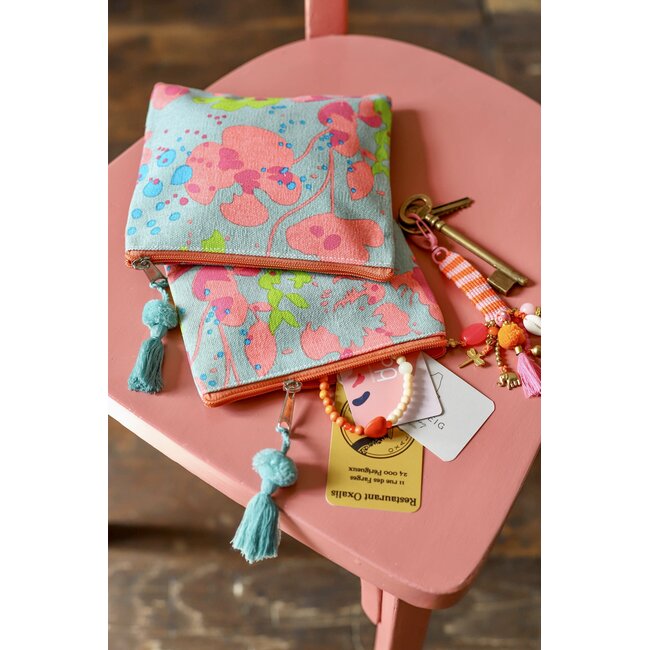 Canvas Pouches Viola green Set of 2