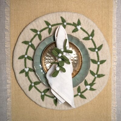 Sjaal met Verhaal Filz-Serviettenring Mistletoe