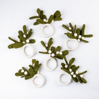 Sjaal met Verhaal Filz-Serviettenring Mistletoe