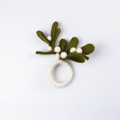 Sjaal met Verhaal Filz-Serviettenring Mistletoe