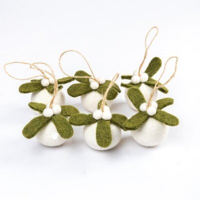Sjaal met Verhaal Filz Weihnachtshänger Mistletoe Small 3D