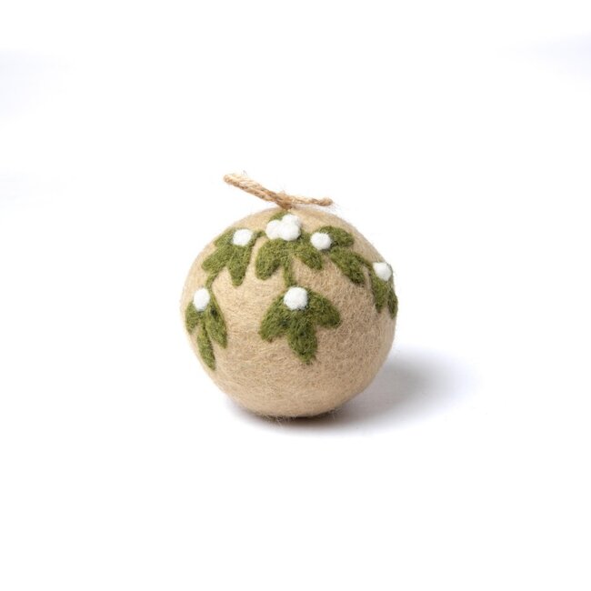 Felt Christmas Hanger Bal Mistletoe Large assorti