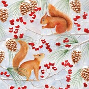 Paperproducts Design Paper Napkins Squirrel Chat