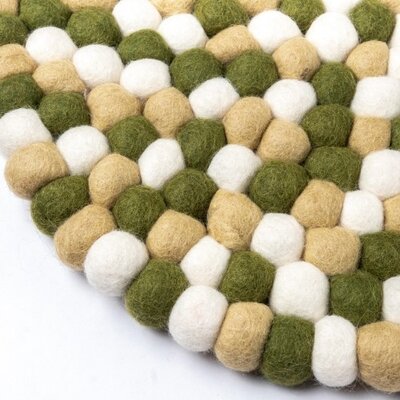 Sjaal met Verhaal Filz-Untersetzer 40 cm rond Bolletjes Mistletoe