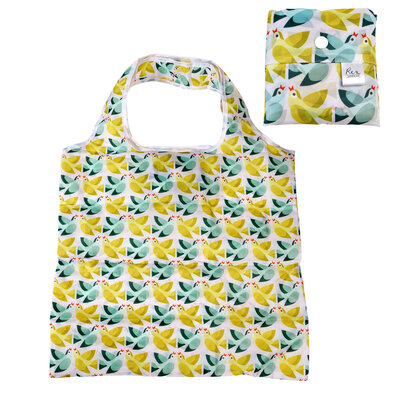 Rex London Faltbare Einkaufstasche aus Recycle-Material Love Birds