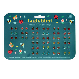 Rex London Stick on Earrings Ladybird
