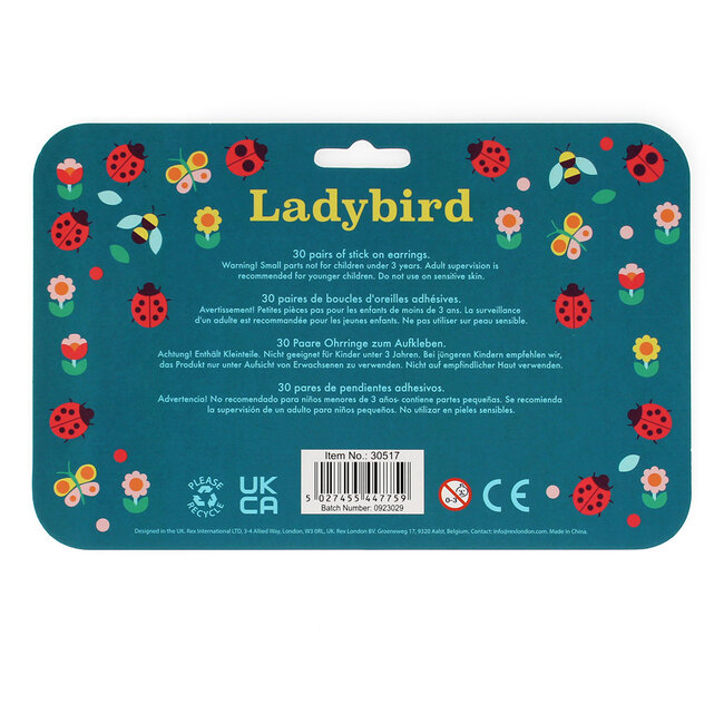 Ohrringe zum Aufkleben Ladybird