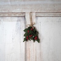 Sjaal met Verhaal Felt Christmas Hanger Holly Berry Large