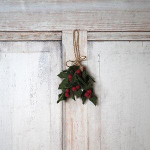 Sjaal met Verhaal Filz Weihnachtshänger Holly Berry Large