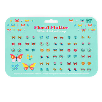 Rex London Stick on Earrings Floral Flutter