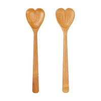 Sass & Belle Salad Servers Bamboo Heart Set of 2