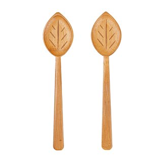 Sass & Belle Salad Servers Bamboo Leaf Set of 2