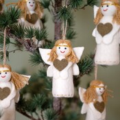Sjaal met Verhaal Felt Christmas Hanger Engeltje