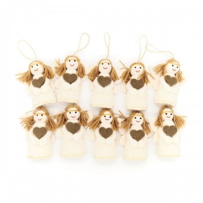Sjaal met Verhaal Felt Christmas Hanger Engeltje