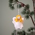 Sjaal met Verhaal Felt Christmas Hanger Kerstengeltje Mini wit