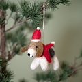 Sjaal met Verhaal Felt Christmas Hanger Hondje Met Kerstmuts