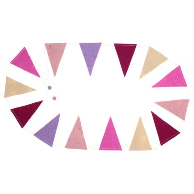 Filzgirlande Vlag roze/lila