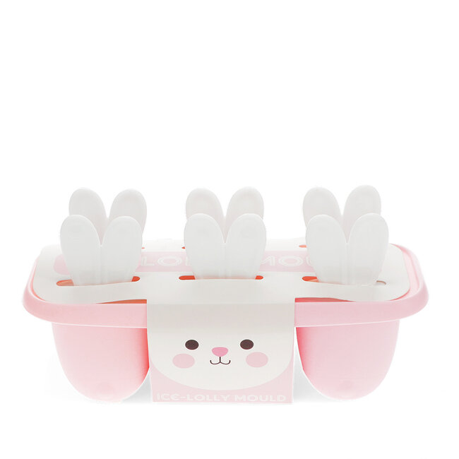 Form für Eis am Stiel mit Hasenohren pink