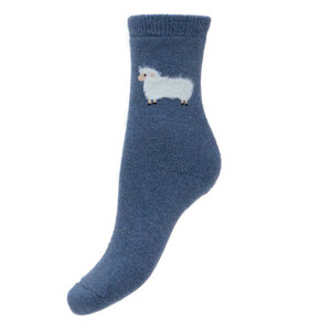 Gemjar Socks Woolmix Fluffy Sheep blue