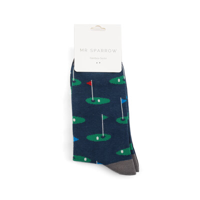Miss Sparrow Männer-Socken Bamboo Golf navy