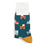 Männer-Socken Bamboo On the farm teal