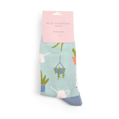 Miss Sparrow Socken Bamboo House plants duck egg