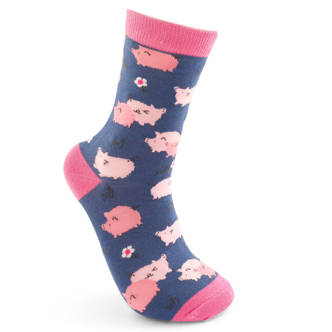 Socken Bamboo Pretty pigs navy