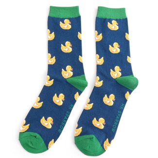 Miss Sparrow Männer-Socken Bamboo Rubber Ducks navy