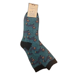 Jess & Lou Männer-Socken Super Soft Dachshunds green