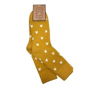 Jess & Lou Socken Ribbed Stars gold