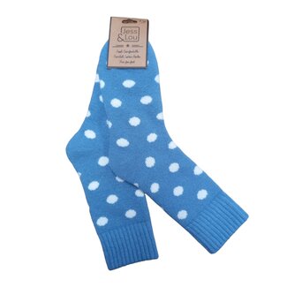 Jess & Lou Socken Ribbed Spot cornflower