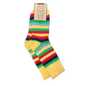 Jess & Lou Socken Ribbed Stripe gold