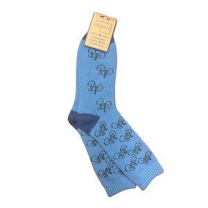 Jess & Lou Men's Socks Super Soft Bikes cornflower