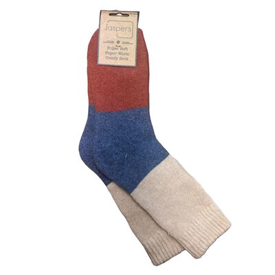 Jess & Lou Männer-Socken Super Soft Colour Blocks  beige