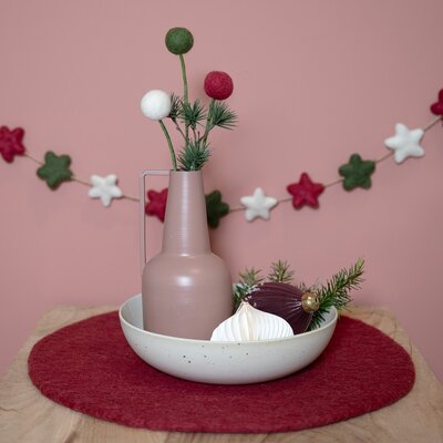 Sjaal met Verhaal Felt Garland Ster Holly Berry