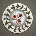 Sjaal met Verhaal Filz-Untersetzer 35 cm rond Holly Berry