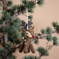 Sjaal met Verhaal Filz Weihnachtshänger Rendier chocolade