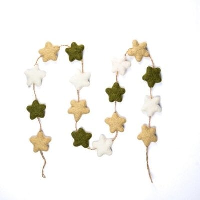 Sjaal met Verhaal Felt Garland Ster Mistletoe