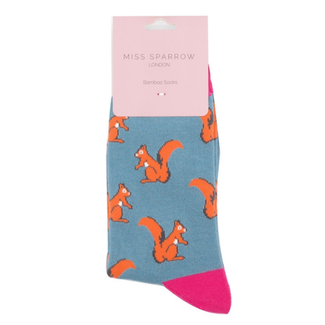 Socks Bamboo Squirrels denim