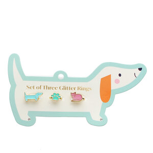 Rex London Glitter Rings Dog Card