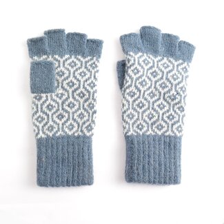 Pure & Cozy Handschuhe Honeycomb denim