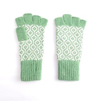 Pure & Cozy Gloves Honeycomb green
