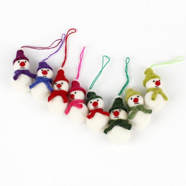Felt Christmas Hanger Sneeuwpopje multicolor 30