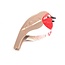 Red Cuckoo Hair Claw Clip Robin