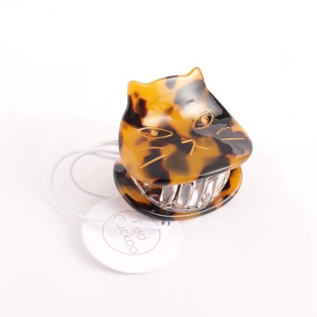 Hair Claw Clip Cat Face Tortoise brown