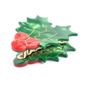 Red Cuckoo Hair Claw Clip Holly