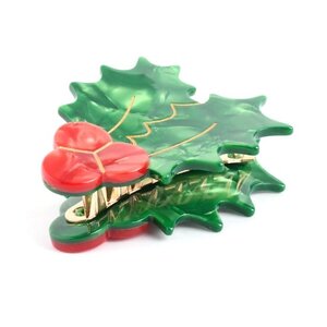 Red Cuckoo Hair Claw Clip Holly